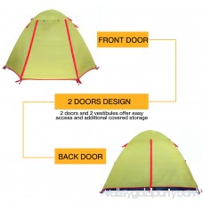 WEANAS 1-2 Backpacking Tent Double Layer Large Space for Outdoor Camping Azure